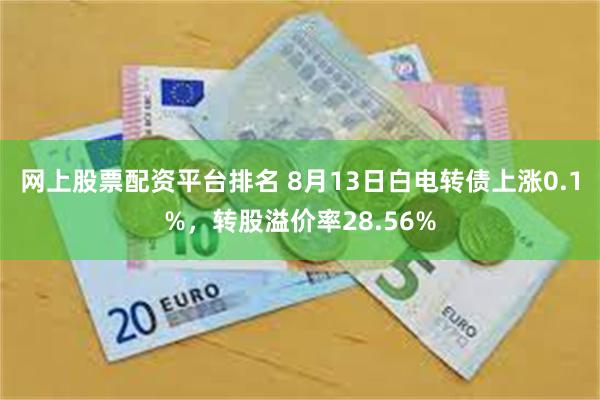 网上股票配资平台排名 8月13日白电转债上涨0.1%，转股溢价率28.56%