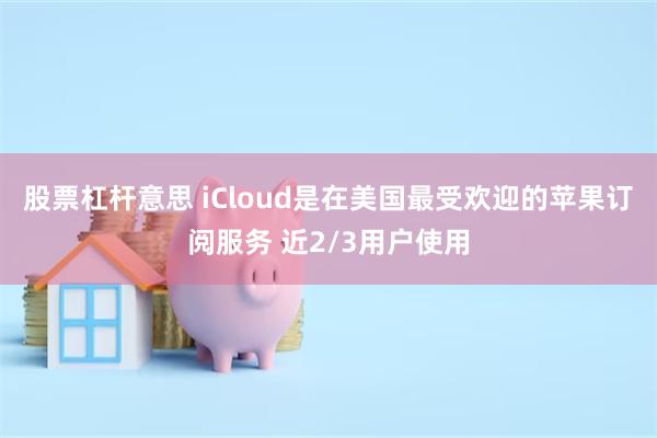 股票杠杆意思 iCloud是在美国最受欢迎的苹果订阅服务 近2/3用户使用